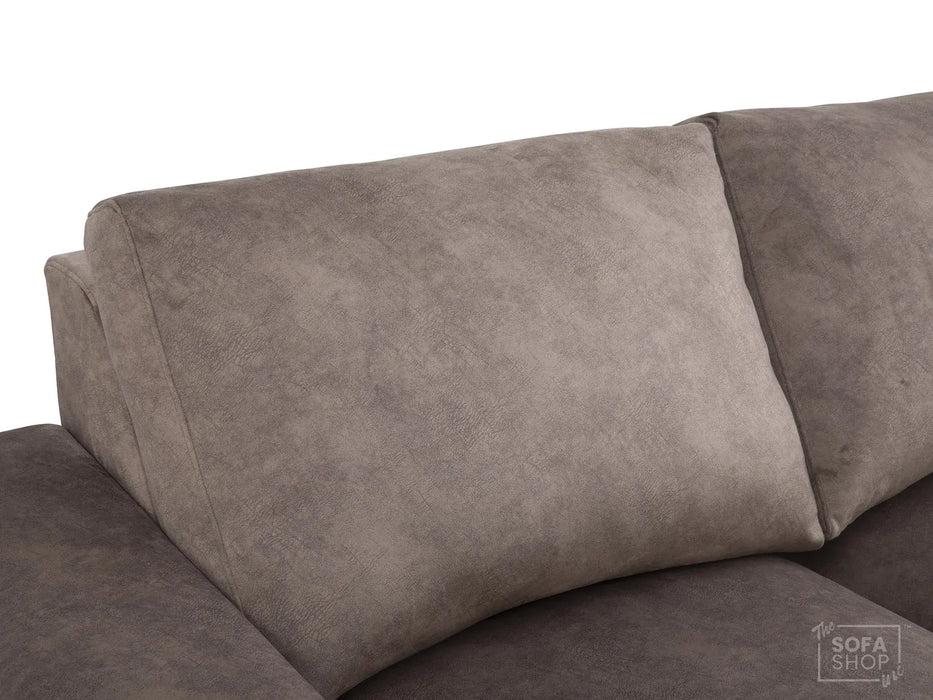 Extendable Electric Sofa - Bed in Mocha Velvet Fabric | 3 Independant Power Motion Seats Perfect for Cinema Room & Home Theatre | 3 Seater with Cupholder + USBc & Wireless Charging | Almeria