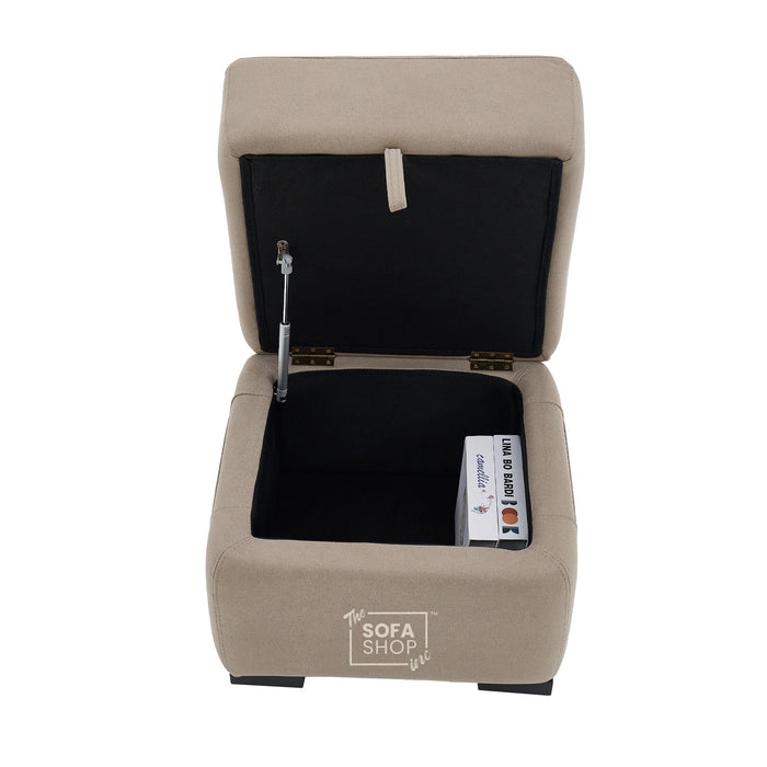 Storage Footstool In Beige Fabric - Florence