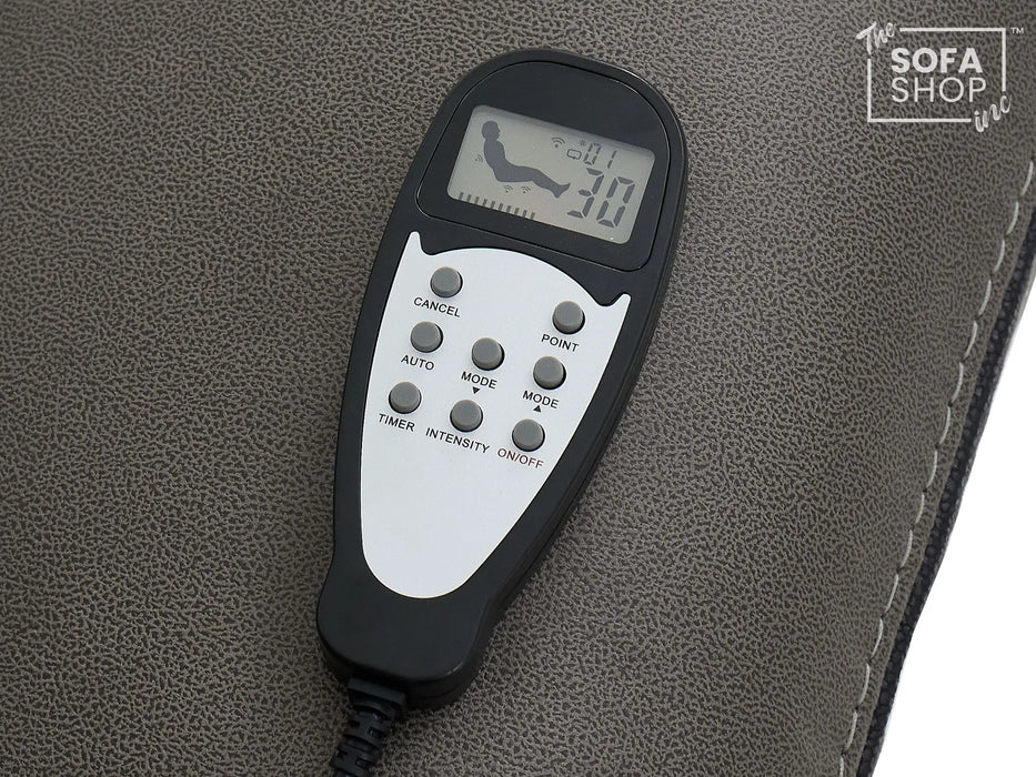 3+1 Cinema-Style Sofa Set | 2 Piece Electric Reclining Sofa Package in Graphite Grey Fabric | Hi-Tech Sofa Set with Massage, Cup Holders & Storage | Tuscany