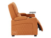 2+1 Seater Electric Recliner Sofa Set & Cinema Seats in Orange Real Leather With Led Cup Holders & USB & Tray Tables - Assisi