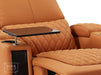 Electric Recliner Chair & Cinema Seat in Orange Real Leather with USB, LED Lights and Chilled Cupholders - Assisi