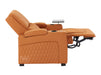 3+1 Seater Electric Recliner Sofa Set & Cinema Seats in Orange Real Leather With Tray Tables & Chilled Cupholders - Assisi