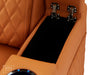 3 2 Electric Recliner Sofa Set in Orange Real Leather 2 Piece Cinema Sofa with USB Ports, Chilled Cupholders & Storage Boxes - Assisi