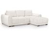 Sofa Bed in Grey, Cream Or Mocha Fabric Universal Corner - Azzuro