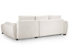 Sofa Bed in Grey, Cream Or Mocha Fabric Universal Corner - Azzuro