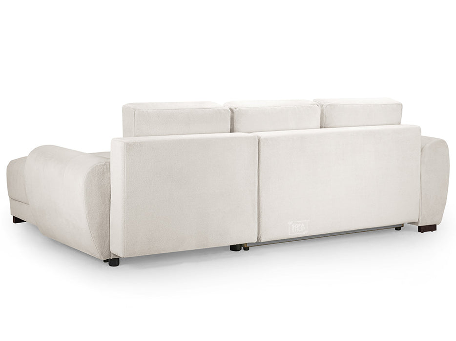 Sofa Bed in Grey, Cream Or Mocha Fabric Universal Corner - Azzuro