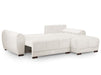 Sofa Bed in Grey, Cream Or Mocha Fabric Universal Corner - Azzuro