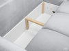 Sofa Bed in Grey, Cream Or Mocha Fabric Universal Corner - Azzuro