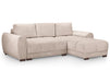 Sofa Bed in Grey, Cream Or Mocha Fabric Universal Corner - Azzuro