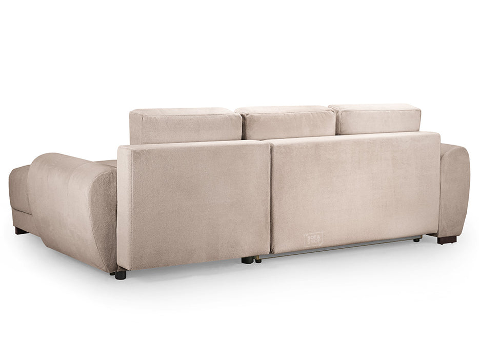 Sofa Bed in Grey, Cream Or Mocha Fabric Universal Corner - Azzuro