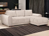 Sofa Bed in Grey, Cream Or Mocha Fabric Universal Corner - Azzuro