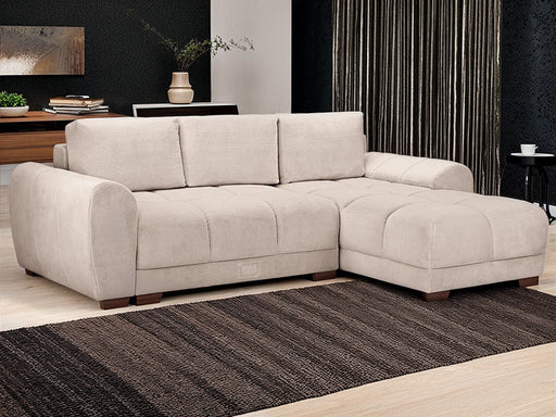 Sofa Bed in Grey, Cream Or Mocha Fabric Universal Corner - Azzuro