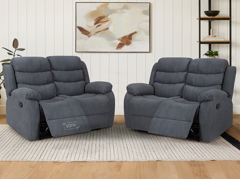 Grey fabric 2 seater recliner sofa new arrivals