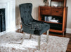 Velvet Dining Chair With Chrome Legs - Duke