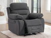 Fabric Recliner Chair in Dark Grey - Foster