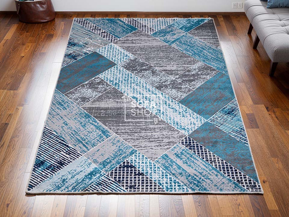 Blue Rug Woven Fabric in Small and Large Sizes- Baza