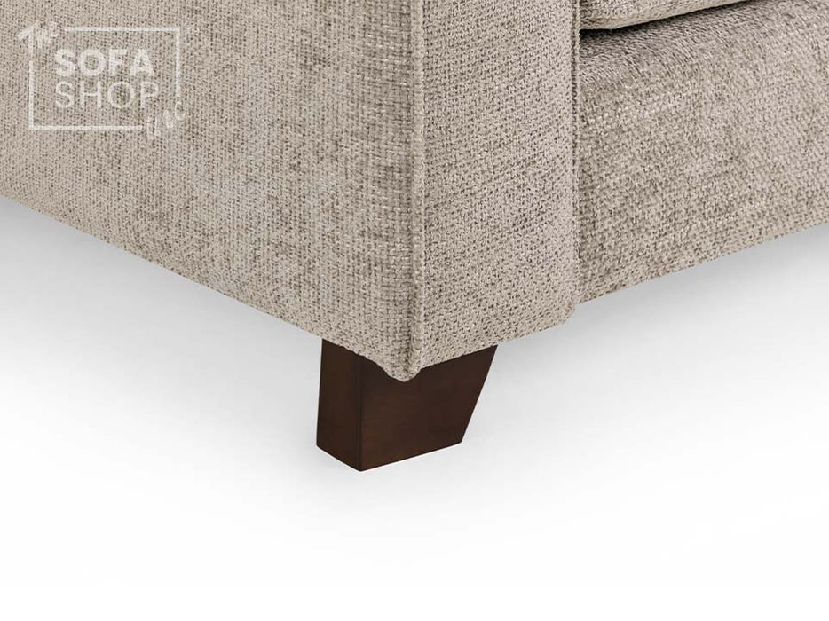 Large Corner Sofa In Beige Or Grey Fabric - Nebraska