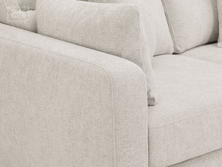 2 Seater Fabric Sofa in Beige Or Grey - Zenith