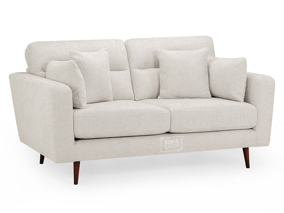 2 Seater Fabric Sofa in Beige Or Grey - Zenith