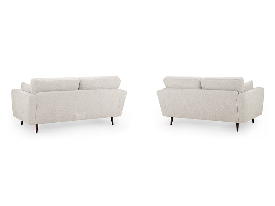 3+2 Seater Fabric Sofa in Beige Or Grey - Zenith