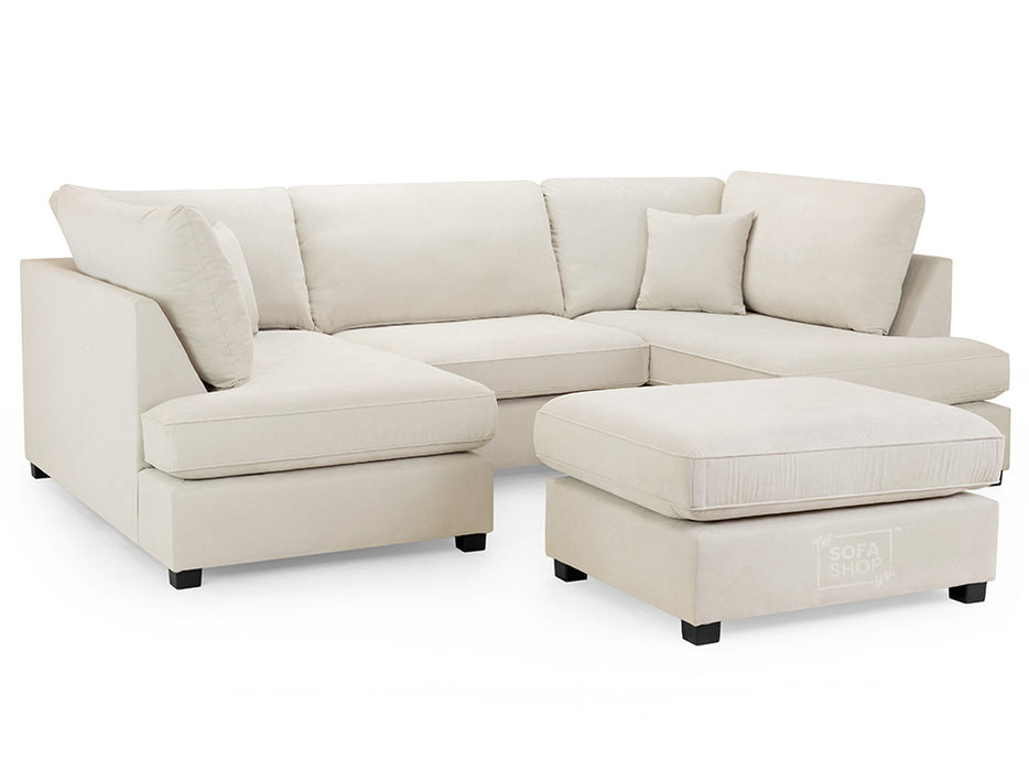 Fabric U Shaped Sofa In Plush, Classic Or Boucle - Carnaby