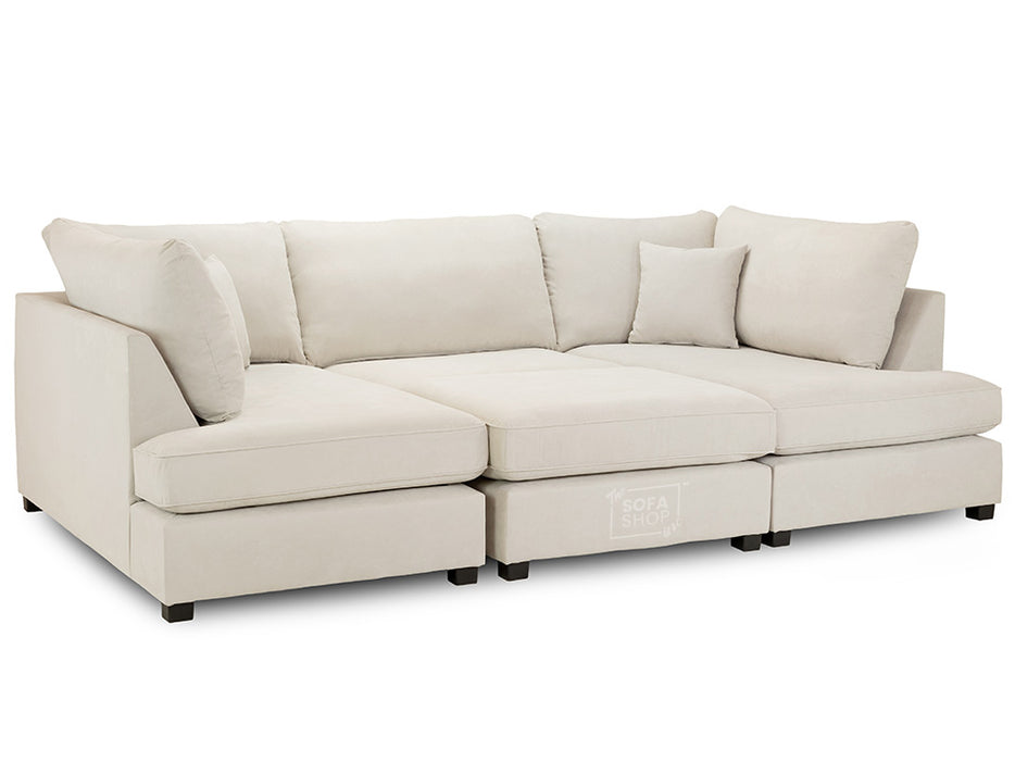 Fabric U Shaped Sofa In Plush, Classic Or Boucle - Carnaby