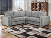 Large Corner Fabric in Grey Or Silver - Bentley