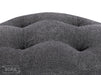 Fabric Small Footstool in Dark Grey - Veneto