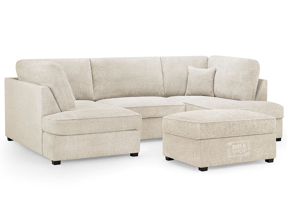 Fabric U Shaped Sofa In Plush, Classic Or Boucle - Carnaby