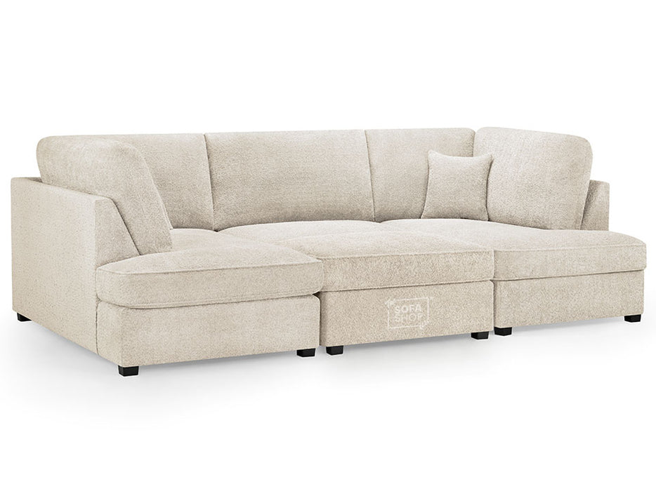 Fabric U Shaped Sofa In Plush, Classic Or Boucle - Carnaby