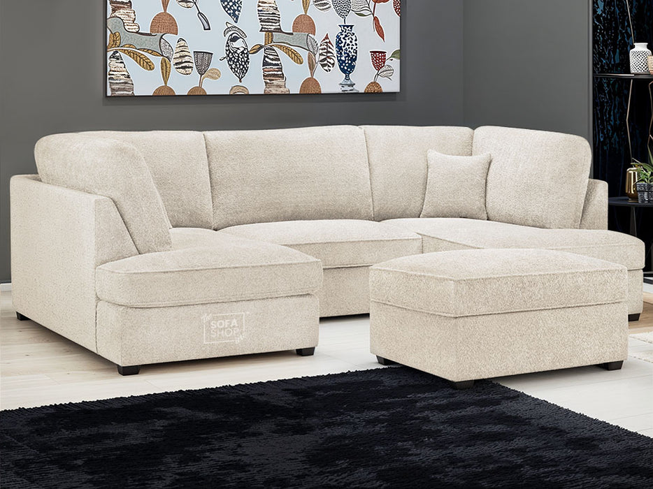 Fabric U Shaped Sofa In Plush, Classic Or Boucle - Carnaby