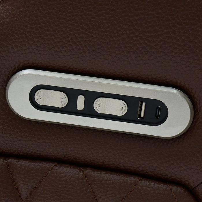 1 Seater Smart Tech Electric Recliner Cinema Chair | Luxury Theatre Seating | Chestnut Real Leather | Vicenza