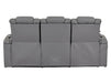 3 Seater Power Recliner Sofa in Leather with USB & Wireless Charging, Cupholders & Massage for Ultimate Relaxation | Grey Leather Aire | Capri | The Sofa Shop