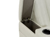 Electric Recliner Chair & Cinema Seat in White Real Leather + Massage + Cup Holders + Table - Capri