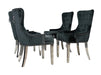 Velvet Dining Chair With Chrome Legs - Duke