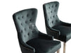 Velvet Dining Chair With Chrome Legs - Duke