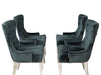 Velvet Dining Chair With Chrome Legs - Duke