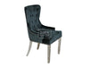 Velvet Dining Chair With Chrome Legs - Duke