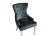 Velvet Dining Chair With Chrome Legs - Duke