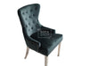 Velvet Dining Chair With Chrome Legs - Duke