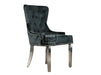 Velvet Dining Chair With Chrome Legs - Duke