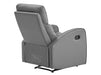 Grey Leather Recliner Chair - Parma