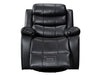 Black Leather Rocking Chair & Swivel Chair - Sortino Manual Recliner Chair - Sofa Sale