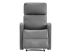 3 2 1 Recliner Sofa Set. 3 Piece Recliner Sofa Package Suite in Grey Leather with Drop-Down Table & Drink Holders- Parma