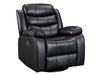 Black Leather Rocking Chair & Swivel Chair - Sortino Manual Recliner Chair - Sofa Sale