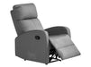 Grey Leather Recliner Chair - Parma