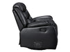 Black Leather Rocking Chair & Swivel Chair - Sortino Manual Recliner Chair - Sofa Sale