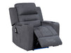 3+1 Electric Recliner Sofa Set in. Cinema Seat in Dark Grey Woven Fabric. 2 Piece Cinema Sofa with LED Cup Holders & Storage - Lawson