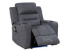 3+1 Electric Recliner Sofa Set in. Cinema Seat in Dark Grey Woven Fabric. 2 Piece Cinema Sofa with LED Cup Holders & Storage - Lawson