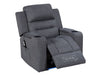 3+1 Electric Recliner Sofa Set in. Cinema Seat in Dark Grey Woven Fabric. 2 Piece Cinema Sofa with LED Cup Holders & Storage - Lawson